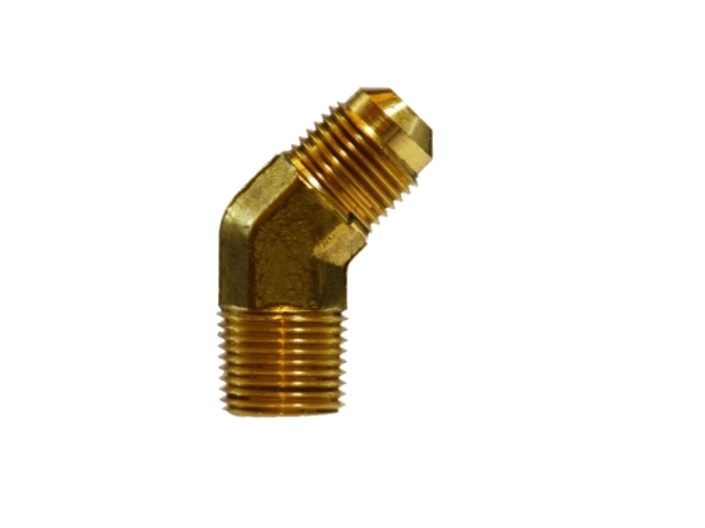59 - 45 Degree Male SAE X Male NPT Brass Adapter